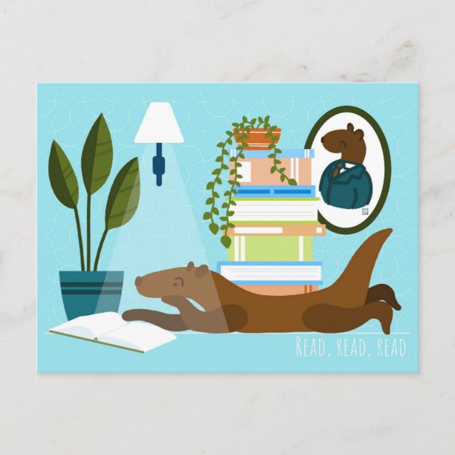 Cartão Postal De Festividades Reading Otter Postcards (Frente)