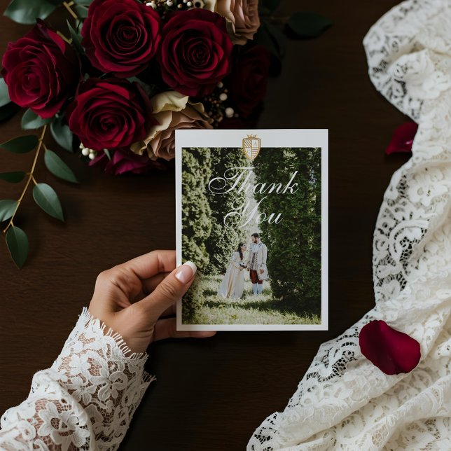 Cartão Postal De Festividades Real Muse Medieval Foto de Fantasia Obrigado (Royal Muse Medieval Fantasy Photo Thank You Holiday Postcard)