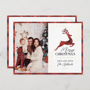 Cartão Postal De Festividades Realizador e Foto de Xadrez Elegante Elegante e Do