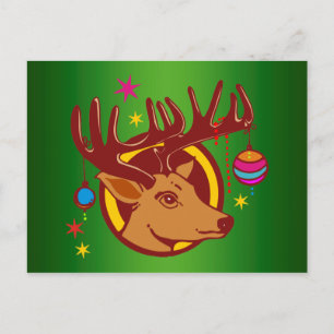 Cartão Postal De Festividades Rebelde / Veado / Natal