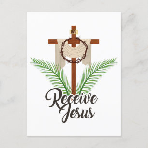 Cartão Postal De Festividades Receber Jesus