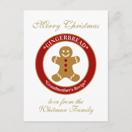 Cartão Postal De Festividades Receita de Natal Feliz
