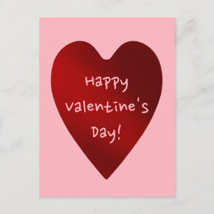 Cartão Postal De Festividades Red Valentines Day heart