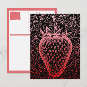 Cartão Postal De Festividades redemoinhos de morango
