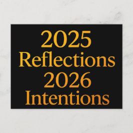Cartão Postal De Festividades Reflections Intentions 2026 Gold Goal Planner 