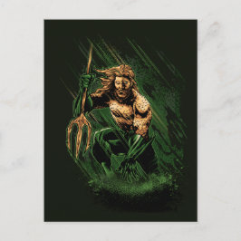 Cartão Postal De Festividades Rei do Oceano Tridente Guerreiro Arte Dinâmico de 
