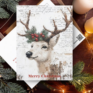 Cartão Postal De Festividades Reinador de inverno Russo de Natal