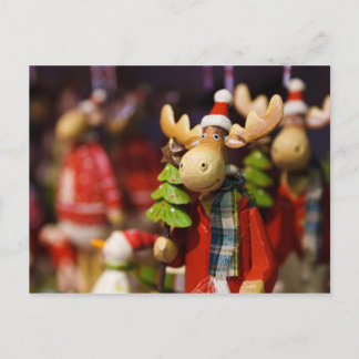 Cartão Postal De Festividades Reindeer de Natal