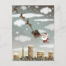 Cartão Postal De Festividades Reindeer de Natal