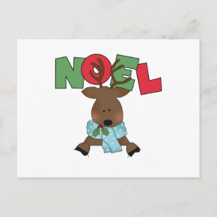 Cartão Postal De Festividades Reindeer Noel Camisetas e presentes
