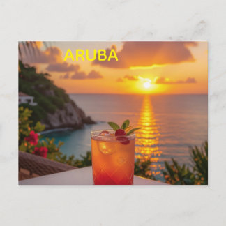 Cartão Postal De Festividades Relaxando em aruba
