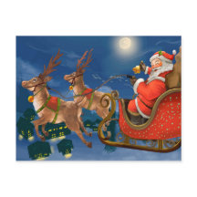 Renas Pullando o Trenó do Papai Noel | Natal