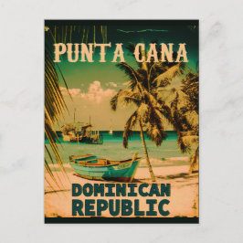 Cartão Postal De Festividades República Dominicana do Punta Cana - Retro Souveni