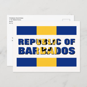 Cartão Postal De Festividades REPÚBLICA Personalizada DE BARBADOS
