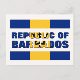 Cartão Postal De Festividades REPÚBLICA Personalizada DE BARBADOS