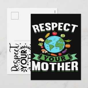 Cartão Postal De Festividades Respeite a Camiseta da Vida Comfort Colors da Mãe