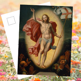 Cartão Postal De Festividades Ressurreição Católica Cristã da Páscoa de Jesus