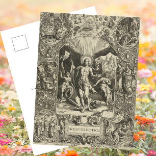 Cartão Postal De Festividades Ressurreição Católica Cristã - Páscoa de Jesus
