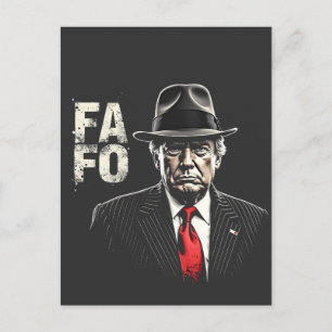 Cartão Postal De Festividades Retro-americano Donald Trump FAFO USA Flag Patriot