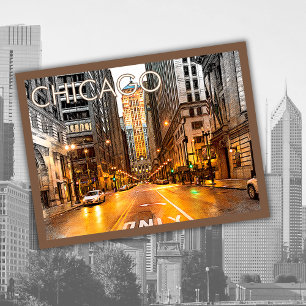 Cartão Postal De Festividades Retro Chicago EUA America Illinois Viagem