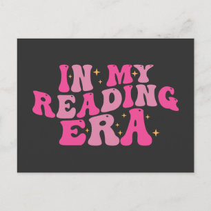 Cartão Postal De Festividades Retrô Groovy Na Minha Era De Leitura