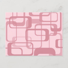 Cartão Postal De Festividades Retro rosa Padrão de Abstrato dos anos 70