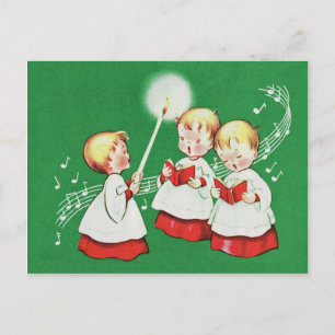 Cartão Postal De Festividades Retro vintage Christmas card