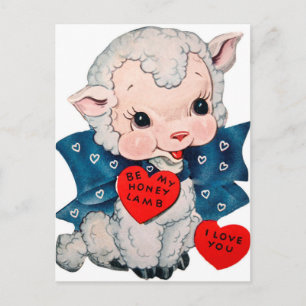 Cartão Postal De Festividades Retro Vintage Namorados Lâmpada de férias Cartão p