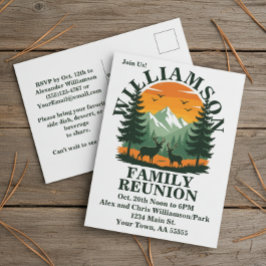 Cartão Postal De Festividades Reunião Rustic Wilderness Family