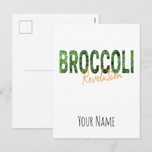 Cartão Postal De Festividades Revolução do brócolis Vegias e Vegetais