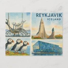 Cartão Postal De Festividades Reykjavik Iceland multiview 