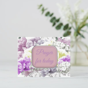 Cartão Postal De Festividades Reze uma Escritura para o Cartão-Postal Floral de