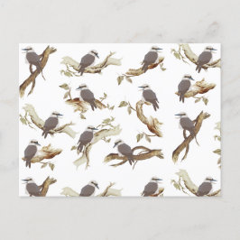 Cartão Postal De Festividades Rindo Kookaburra - Pássaro Australiano Eucalyptus