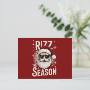 Cartão Postal De Festividades Rizz A Estação Santa Claus Rizzmas Engraçado Xmas