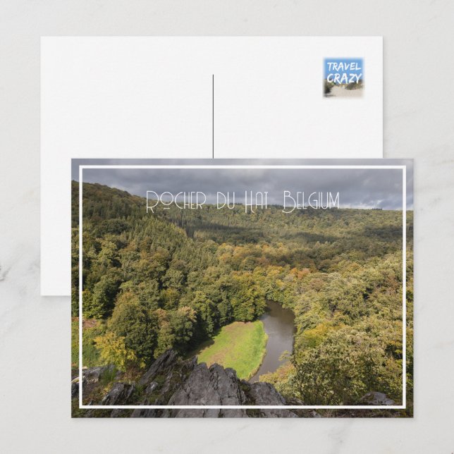 Cartão Postal De Festividades Rocher du Hat Famous View, Bélgica (Frente/Verso)