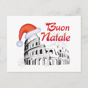 Cartão Postal De Festividades Roma Buon Natale