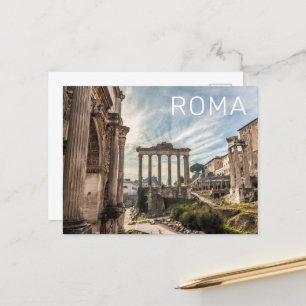Cartão Postal De Festividades Roma Forum Romanum Itália Feriado Souvenir
