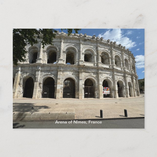 Cartão Postal De Festividades Roman Amphitheater, Nimes, França em um (Frente)