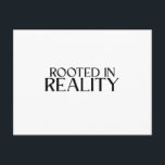 Cartão Postal De Festividades Rooted In Reality Minimalist Typewriter<br><div class="desc">Share a grounded perspective. High-quality matte postcard featuring clean typewriter typography on a stark,  professional white background.</div>