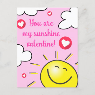 Cartão Postal De Festividades Rosa Você É Meu Feliz Dia dos Namorados