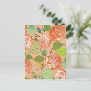 Cartão Postal De Festividades Rosas 21