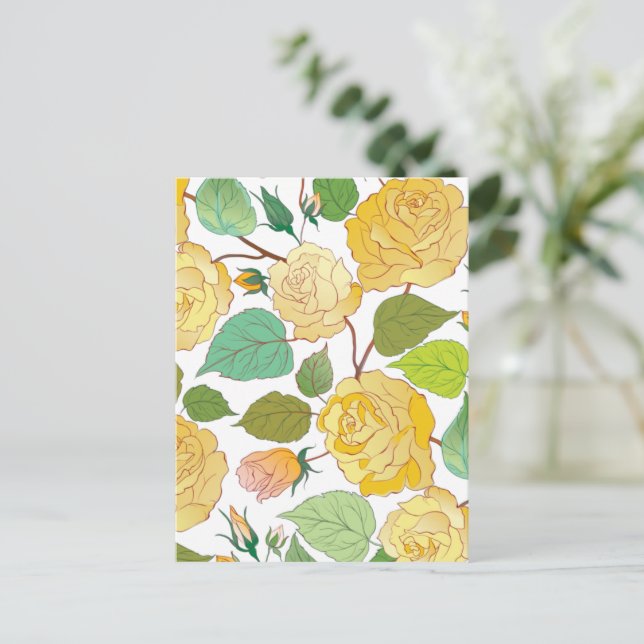 CARTÃO POSTAL DE FESTIVIDADES ROSAS 9 (Em pé/Frente)