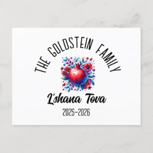 Cartão Postal De Festividades Rosh Hashanah Judeu Ano Novo Nome Personalizado Ho