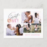 rosquinha de aniversário multifoto, doce, rosa,