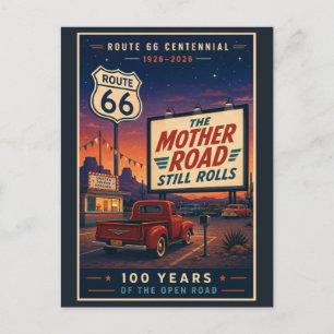 Cartão Postal De Festividades Rota Retro 66 Centenário Drive In