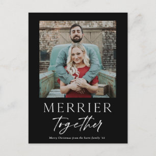 Cartão Postal De Festividades Roteiro de Foto Mais Alegre Juntos Feliz Natal