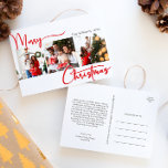 Cartão Postal De Festividades Roteiro Vermelho Feliz Ano de Natal na Revisão 3 F<br><div class="desc">Comemore a temporada com este roteiro vermelho Feliz Natal ano na revisão 3 cartões postais de feriado com um toque de encanto elegante. A design chic apresenta uma simples paleta de cor vermelha e branca, evocando o espírito aconchegante do inverno. O seu apelo moderno e único e a sua formulação...</div>