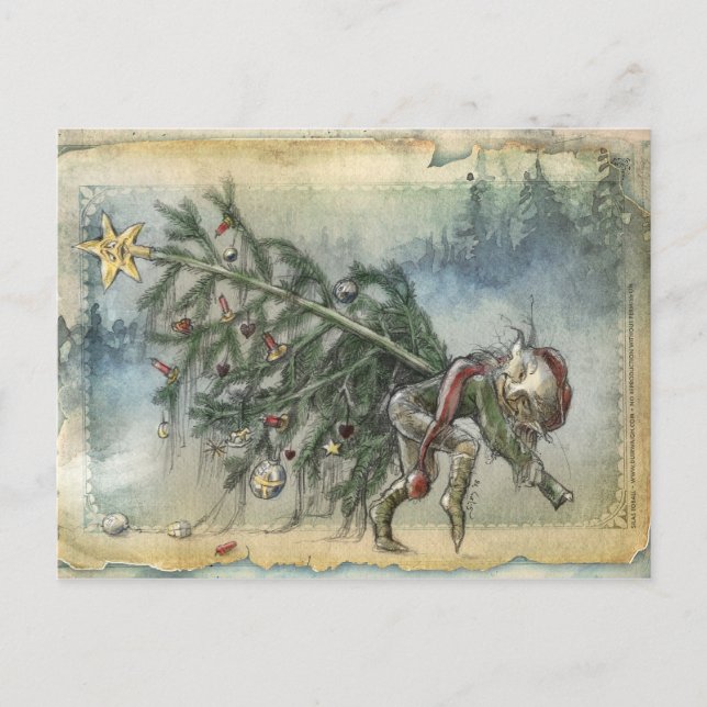 Cartão Postal De Festividades Roubar Natal (Frente)