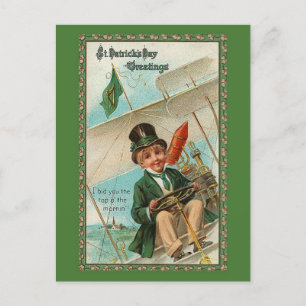 Cartão Postal De Festividades Rua da Vintage engraçada. Dia de Patrick