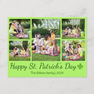 Cartão Postal De Festividades Rua, dia de patrick Foto da família Shamrocks Coll